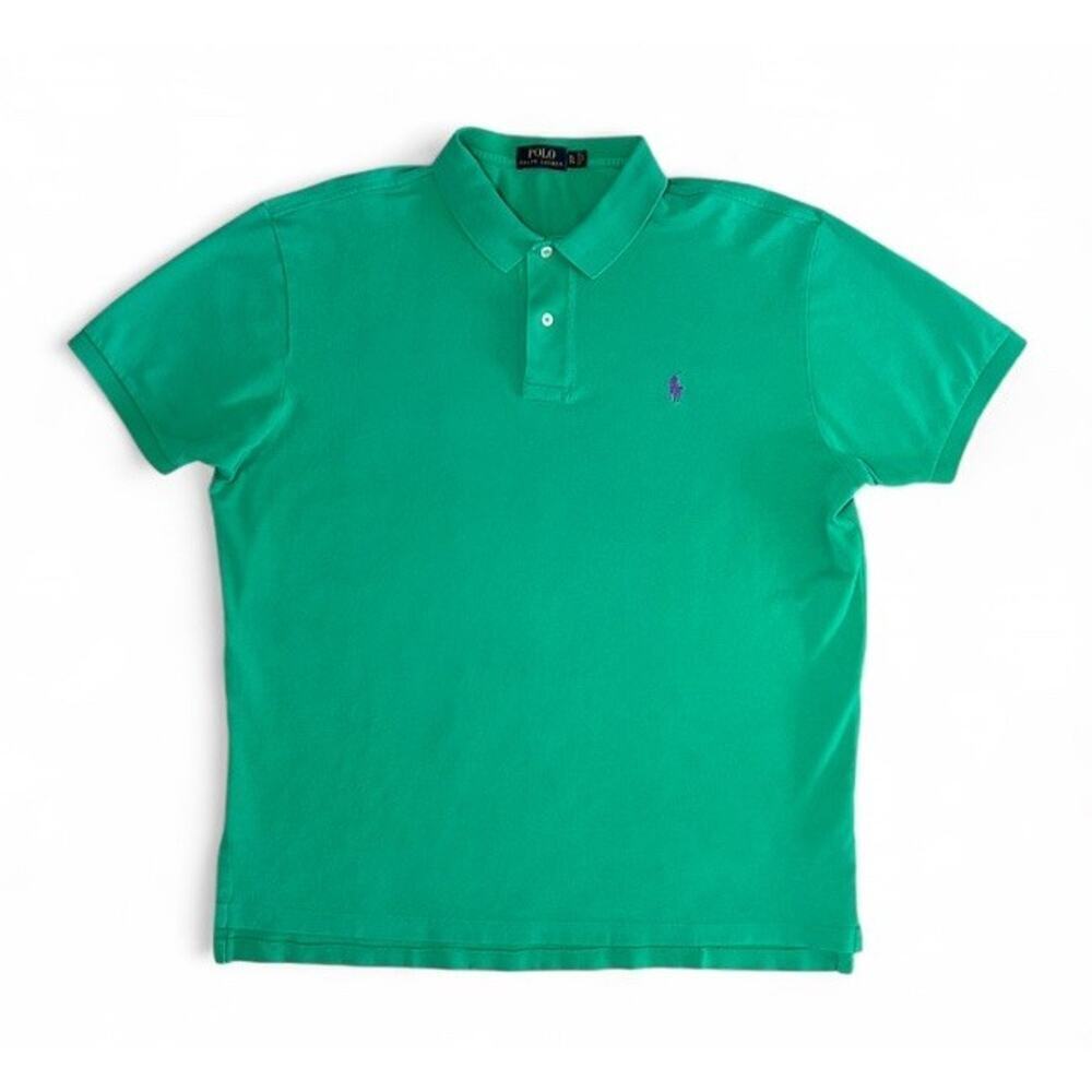 Polo Ralph Lauren Men's Green Classic Short Sleeve Cotton Polo Shirt Size XL